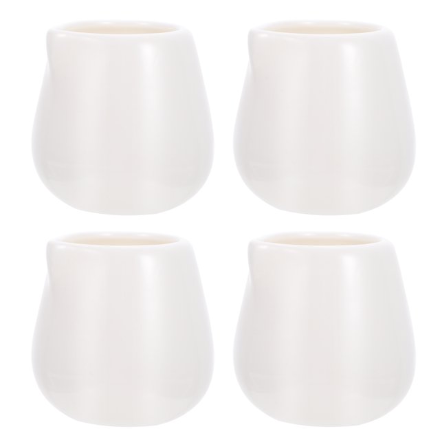 4 PCS Tazas de salsa Tazas de agua Jarras de café multipropósito sin mango (m, blanco)