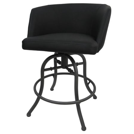 Swivel Tilt Metal Bar Stool 30" Joey - Black Lava - Grey
