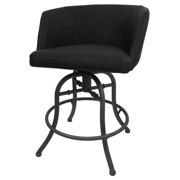 Swivel Tilt Metal Bar Stool 30" Joey - Black Lava - Grey