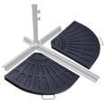 thumbnail image 1 of Yescom 54 Lb 19 Pouces Base en Résine en Forme d'Éventail avec Support Noir pour Parasol Déporté de Patio Extérieur (Lot de 2), YES0364, 1 of 8