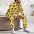 thumbnail image 7 of Sikiie Sunflowers Mens Pajama Set, Soft Warm Long Sleeve Sleepwear, Cozy Button-Down Pjs for Men-Small, 7 of 7