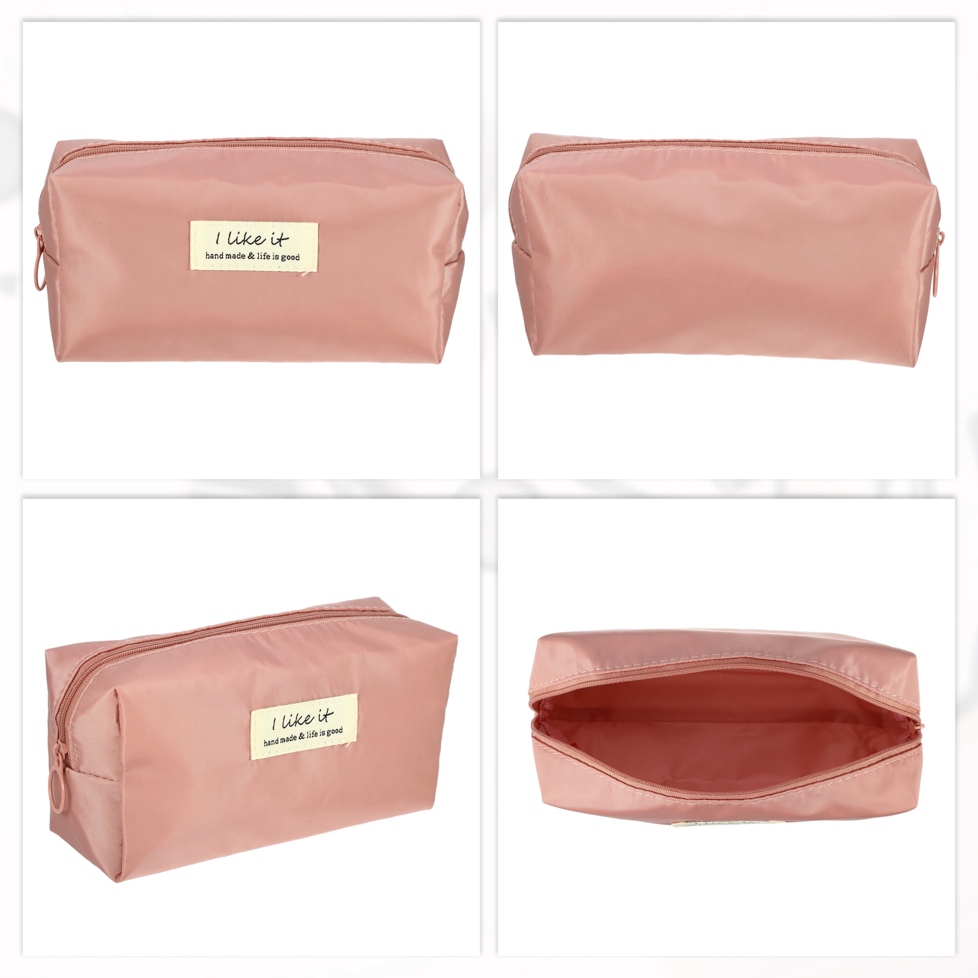 Unique Bargains 1 Pc Women Waterproof Makeup Bag for Business Travel Vacation Wedding Pink
