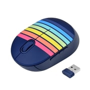 onn. Wireless Mouse with 5 Buttons and Scroll Wheel, 2.4 GHz with USB Nano Receiver, Blue