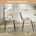 thumbnail image 2 of Ktaxon Folding Chairs Set of 4 Modern Kitchen Dinner Chairs, Padded Accent Chairs Reading Chair Bar Office Chair with Metal Legs Beige, 2 of 8