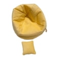 thumbnail image 4 of Sofá en miniatura perfke con almohada muebles de escena de vida decoración del hogar para muñeca 17cm Amarillo, 4 of 9