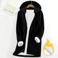 thumbnail image 2 of flyskyup Fleece Lined Jackets for Women Full Zip Warm Hooded Coats Winter Outerwear with Pockets, 2 of 9