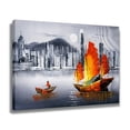 thumbnail image 2 of Póster en lienzo de Victoria Harbour, Hong Kong, decoración de dormitorio, paisaje deportivo, decoración de oficina, regalo, estilo marco, 20 x 30 cm, 2 of 8