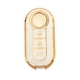 thumbnail image 1 of Funda de llave de coche de TPU de silicona en tono blanco y dorado para Fiat 500 Cabrio/Nuova para Fiat 500C/500L/500X/600 - Funda de control remoto de 3 botones, 1 of 6
