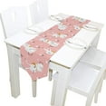thumbnail image 5 of Coolnut Table Runner 13"x90", Cute White Bunnies On Pink Washable Table Cloth Runner for Holiday Home Wedding Table Top Decoration, 5 of 5