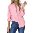 thumbnail image 2 of Fantaslook Striped Button Down Shirts for Women Classic Long Sleeve Collared Office Work Blouses Tops, 2 of 8