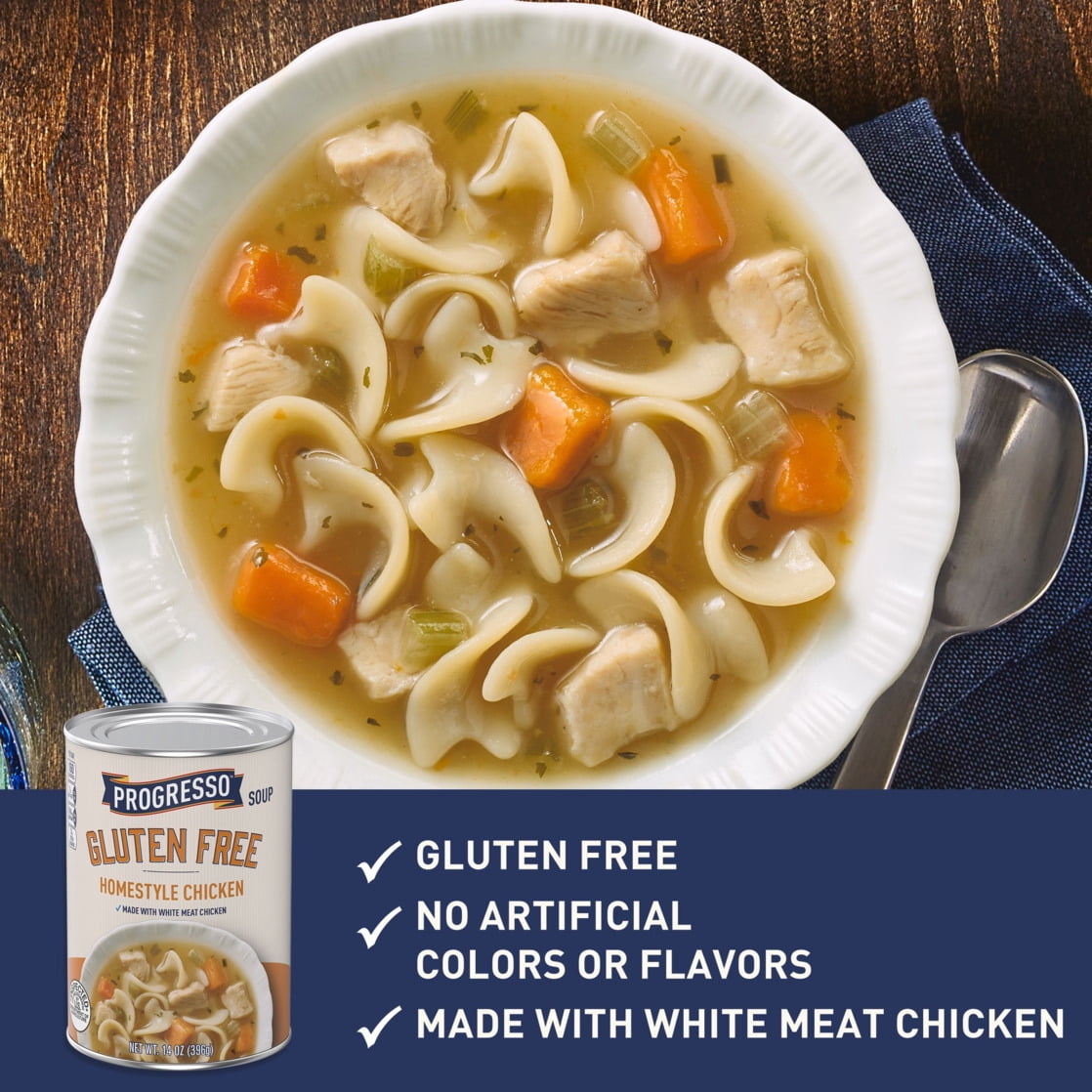 (2 pack) Progresso Gluten Free Homestyle Chicken Soup, 14 oz.