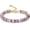 Lavender, variant on Colorful 18K Gold Plated Bracelets for Women, Stack Bangle Beaded Stone Jewelry Accessories Set for Woman, Trendy Fashion Jewelry Gifts