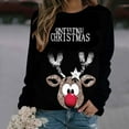 thumbnail image 2 of Women's Christmas Sweatshirts Fall Winter Round Neck Shirts Fashion Christmas Funny Printed Blouses Long Sleeve Sweaters Casual Xmas Holiday Pullover Tops, 2 of 6