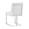 thumbnail image 4 of Sunpan Chaise de Salle à Manger Moderne Dean 20" en Acier Inoxydable/blanc, 4 of 6