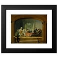 thumbnail image 2 of Cornelis Troost 14x12 Black Modern Framed Museum Art Print Titled - Regents of the Aalmoezeniersweeshuis Orphanage in Amsterdam, 1729 (1729), 2 of 5