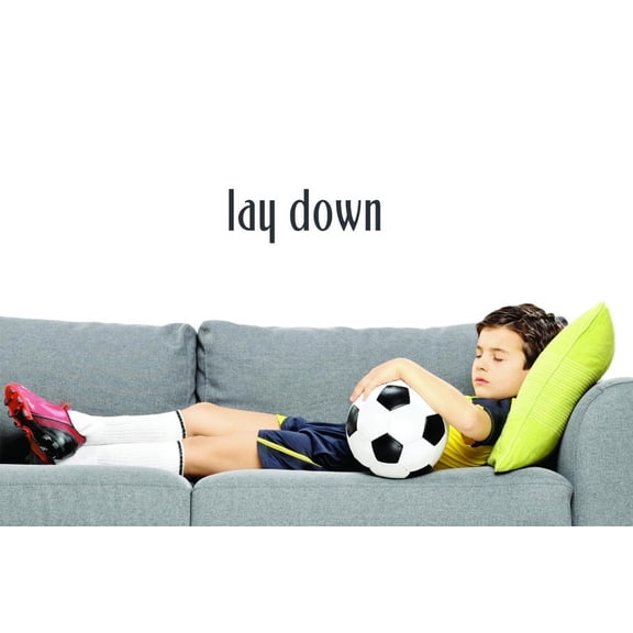 Custom Decals Lay Down Wall Art Size: 6 X 20 Inches Color: Black