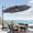 Anthracite, variant on FLAME&SHADE 11FT LED Cantilever Umbrella with Aluminum Frame, and 360° Rotation,Anthracite