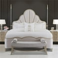 thumbnail image 2 of Malibu Crest Eastern King Scalloped Poster Bed - Porcelain/Chardonnay, 2 of 15