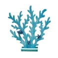 thumbnail image 2 of Centro de mesa costero náutico con decoración de coral de madera, pieza de arte, estilo mediterráneo Azul claro, 2 of 9