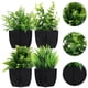 thumbnail image 3 of Plantas artificiales artificiales para interior, hojas verdes de imitación, planta verde para el hogar, oficina, baño, mesa de granja, 4 Uds., 3 of 8