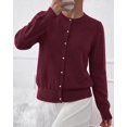 thumbnail image 3 of BTFBM Button Cardigan Sweaters for Women Fall Clothes Ribbed Knit Open Front Cardigan, Long Sleeve Sweater, Cozy Soft Stretchy Outerwear, Relaxed Fit, Trendy Winter Outfits, 3 of 8