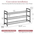 thumbnail image 3 of Expandable Shoe Rack for Closet \uC\uD Adjustable Shoe Rack for Small Space Small Shoe Organizer for Front Door Sturdy Metal, 3 of 6