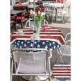 thumbnail image 6 of Outdoor Tablecloth with Umbrella Hole Zipper 4th of July Round Tablecloth 54" Waterproof Outside Table Cloth Independence Day Blue Star Red Stripe Patio Table Cover Tablecloths for Picnic Party, 6 of 8