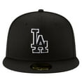 thumbnail image 2 of Men's New Era Black Los Angeles Dodgers 2024/25 Back to Back Champions Circle Side Patch Fitted 59FIFTY Hat, 2 of 5