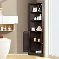 thumbnail image 4 of Gymax Free Standing Tall Bathroom Cabinet Bathroom Corner Storage Cabinet with 3 Shelves, 4 of 10