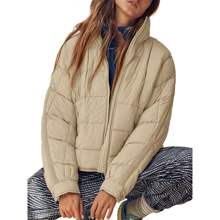  RISISSIDA Women Quilted Jacket Hooded Spring Fall Winter  Fashion, Loose lightweight Packable Transitional Puffer Coat : Clothing,  Shoes 