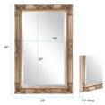 thumbnail image 6 of Tyler Dillon Warm Silver Rectangular Beaded Texture Wood Framed Wall Mirror - 36"H x 24"W, 6 of 8