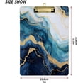 thumbnail image 2 of Coolnut Acrylic Clipboards with Low Profile Clip, A4 Standard Size 9" x 12.5" File Holder for Writing Drawing, Clip Boards for Doctors Offices, Gold Blue Marble Gifts, 2 of 7