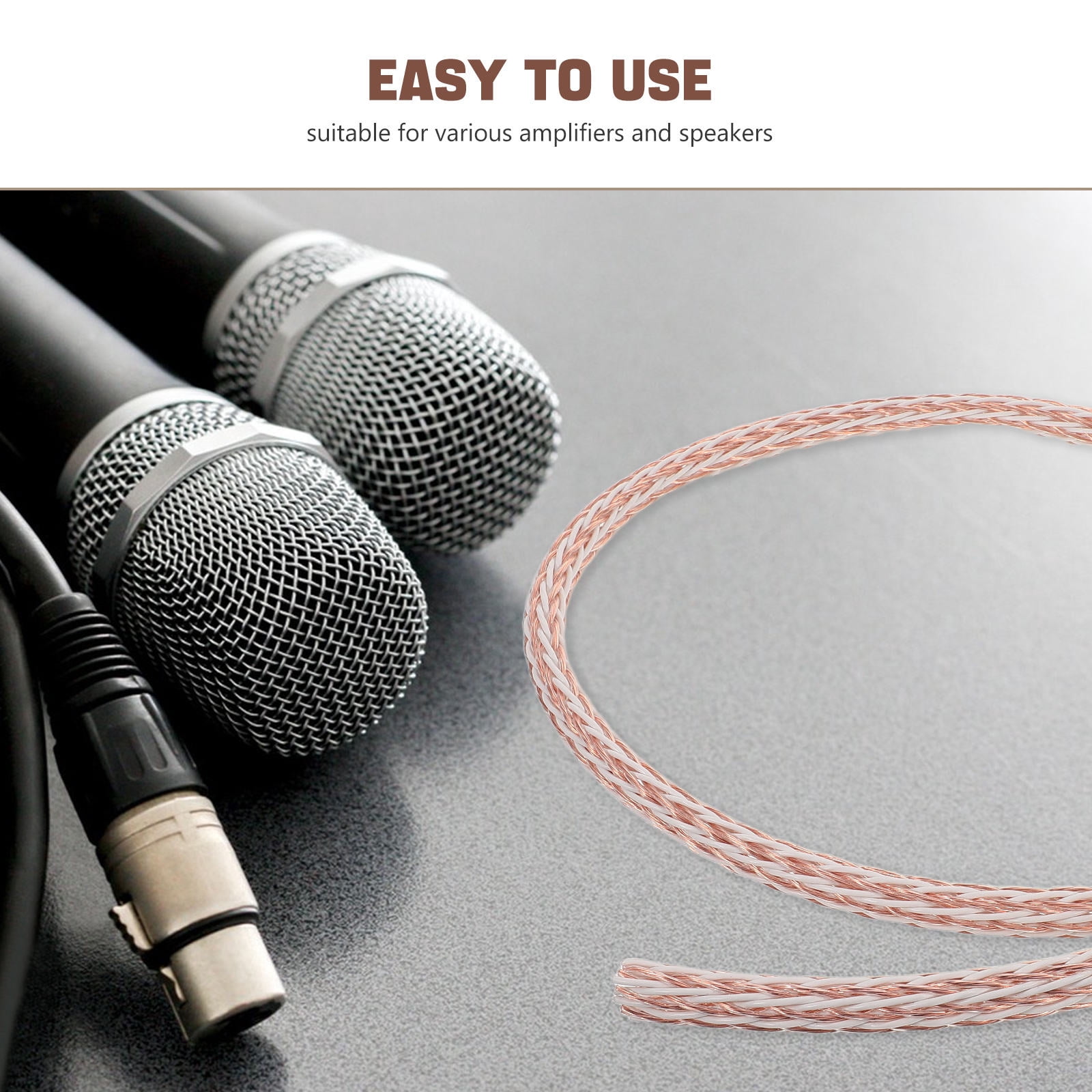 WRISTBIQUE Copper Speaker Wire Audio Cable for Home Audio Systems High Fidelity Sound Connection 16 Gauge