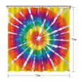 thumbnail image 5 of Colorful Rainbow Tie Dye Spiral Pattern Shower Curtain 72"x72" ,Bathroom Decorative Shower Curtains Set with 12 Hooks,Modern Waterproof Washable Shower Curtain, 5 of 6