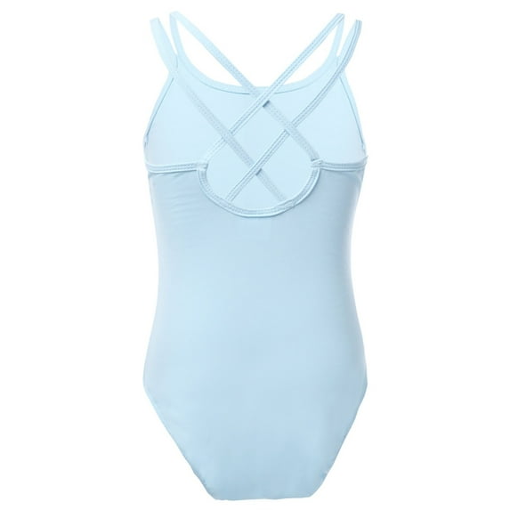 renvena Kids Girls Spaghetti Strap Ballet Dance Leotard Sleeveless Cotton Gymnastic Activewear