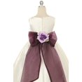 thumbnail image 2 of Dempsey Marie Robe de Concours en Soie Poly 23 Couleurs avec Écharpe et Fleurs pour Bébé-14, 2 of 4