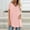 Pink, variant on loopsun Womens Tops,Womens Plus Size Tops,Women's Summer Solid V Neck Loose Short Sleeve Tops T-shirt Blouse Pink L