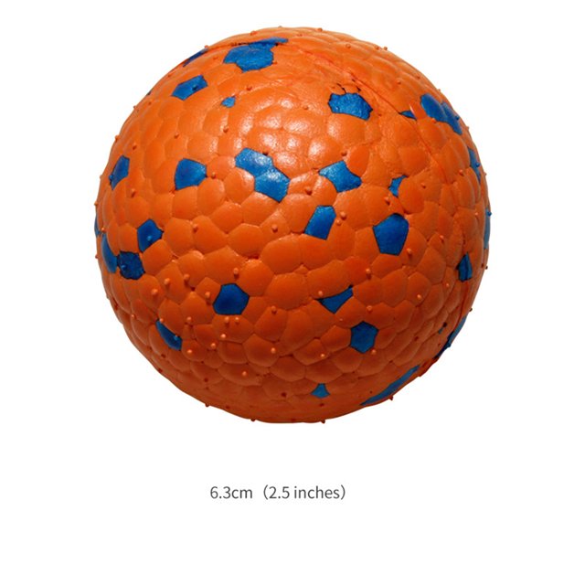 Ruiboury Dog Rugby Toy With Irregular Bounce And ETPU For Interactive Play With Good Wear Resistance Orange Blue 7cm 1Set