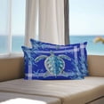 thumbnail image 5 of Ocean Turtle Outdoor Pillow Covers Set of 2 Blue Starfish Coral Striped Summer Animal Waterproof Throw Pillow Case Decorative Square Cushion Cover for Patio Couch Garden Balcony, 20"x12", 5 of 9