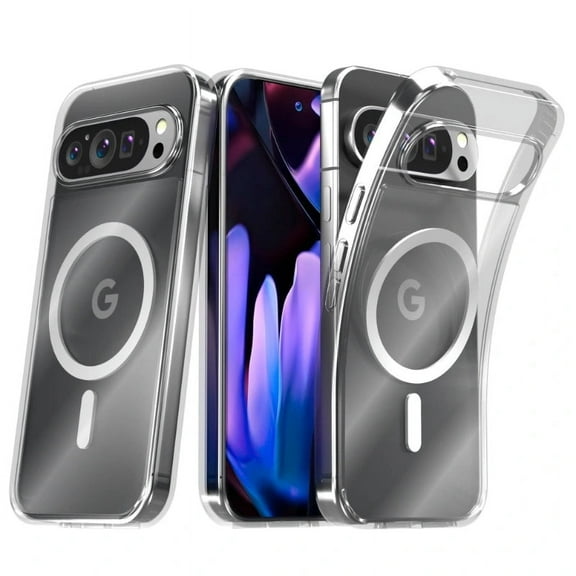 Case for Google Pixel 9 Pro XL - Shockproof Protection Yellowing Resistant Basic Phone Case Compatible with Magsafe Base for Google Pixel 9 Pro XL - Clear