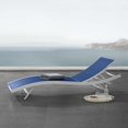 thumbnail image 3 of Modway Glimpse Outdoor Patio Mesh Chaise Lounge Chair in White Navy, 3 of 8