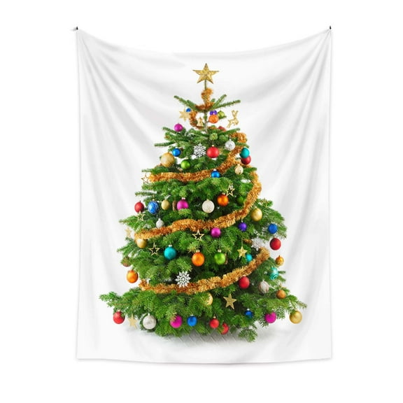 Uutvery Christmas Tree Tapestry Wall Hanging Home Decor Indoor Outdoor for Living Room Bedroom Dorm Decor Beach Blanket Picnic Throw Sofa Cover Xmas Party Supplies 51x59 Inches