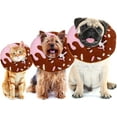 thumbnail image 5 of Collier de Rcupration de Chat Collier de Rcupration Confortable Collerette de Protection Collerette pour Chiens pour Chats Mignon (S, Rosa y Chocolate), 5 of 5