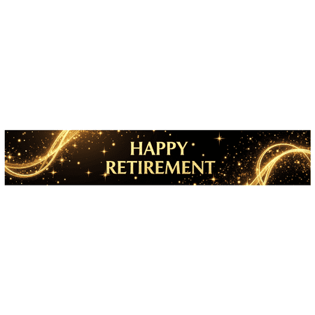 LUUFILx Happy Retirement Party Banner Backdrop Celebration Background Decorations Photography Props Balloons Cheers Event Supplies Retirement Party