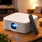 TOPVISION Supported 4K Movie Projector with WiFi Bluetooth, Native 1080P FHD Outdoor Projector for Home Theater, Electric Focus & Auto Keystone, Mini Projector Compatible with Phone/Laptop/PS5