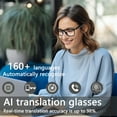 thumbnail image 3 of AI Smart Glasses with GPT & 160+ Language Real-Time Translation, Built-in Mic & Speaker for HD Calls & HiFi Music, Multifunctional Audio Glasses for Men Women, 3 of 22