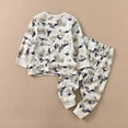 thumbnail image 7 of FINALGANG Boys Kids Cartoon Prints Homewear Set Long Sleeve Crewneck Loose Fit Top Elastic Waisted Pants For Daily Home Relaxation Adorable Outfits, 7 of 7