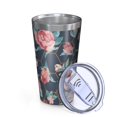 thumbnail image 2 of 16oz Tumblers Pioneer Flower Floral Print Pattern Stainless Steel Vacuum Insulated Double Wall Travel Tumbler Cups Mug with Lid and Straw,Cleaning Brush for Coffee,Tea, 2 of 4