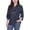 blue, variant on NY Collection Womens Printed Knit Blouse, Black, Petite, PM