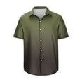 thumbnail image 4 of EQWLJWE Work Shirts for Mens Vintage Bowling Short Sleeve Shirts Gradient Button Down Casual Shirt Fun Mardi Gras Tops for Dating Wedding, 4 of 5